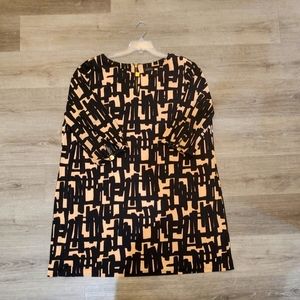 Tahari black-creme-gold detailing